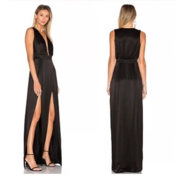 Lovers + Friends Naomi Elegant Black Maxi Dress 2